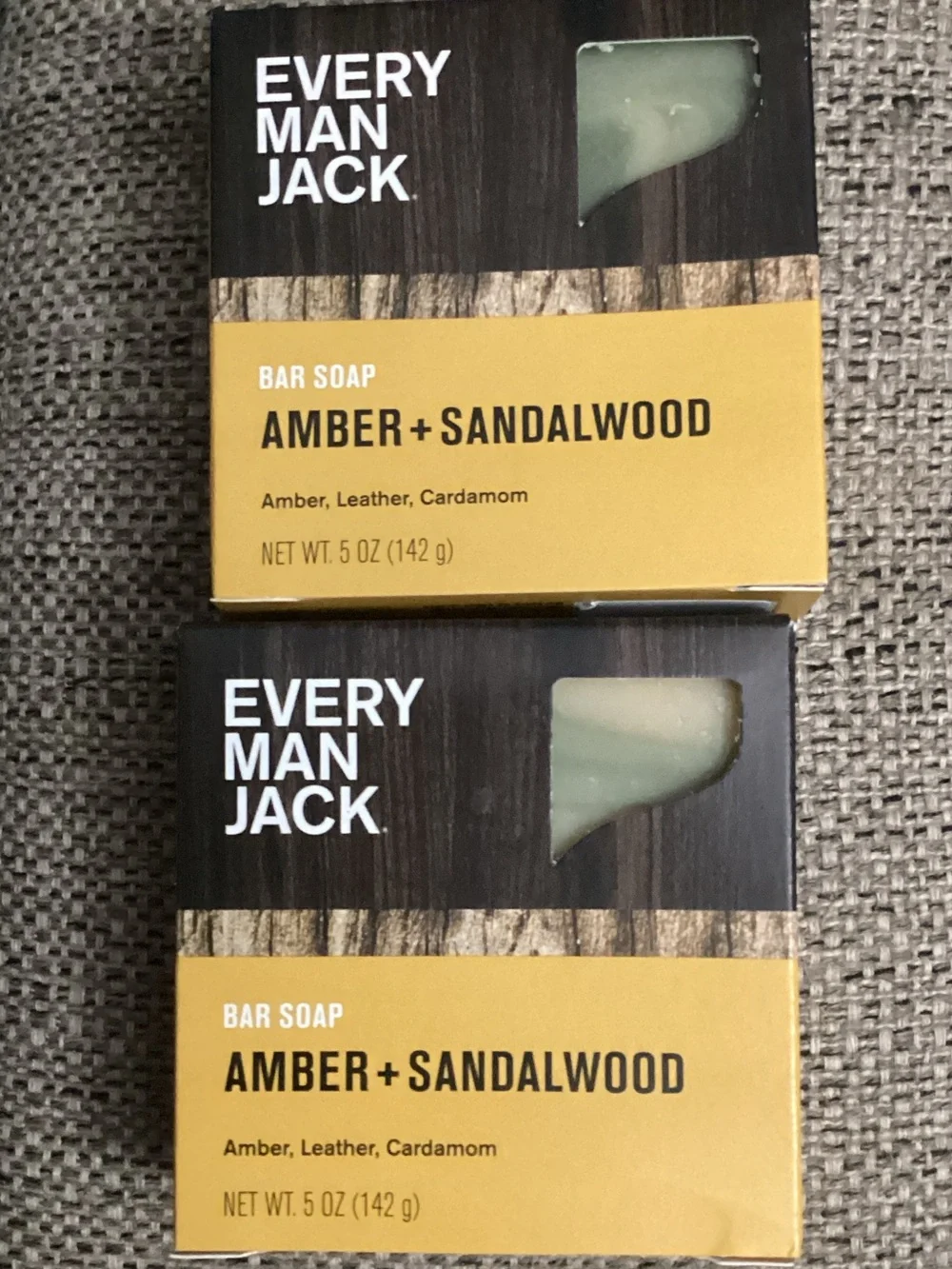 2 Every Man Jack Amber + Sandalwood Bar Soap -